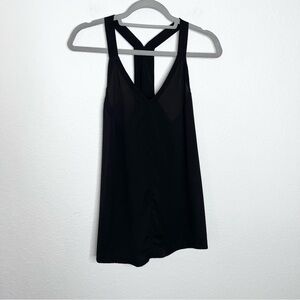 Yigal Azrouel top Women Size 4 Silk cami Tank Black Blouse Racer Sleeveless KK